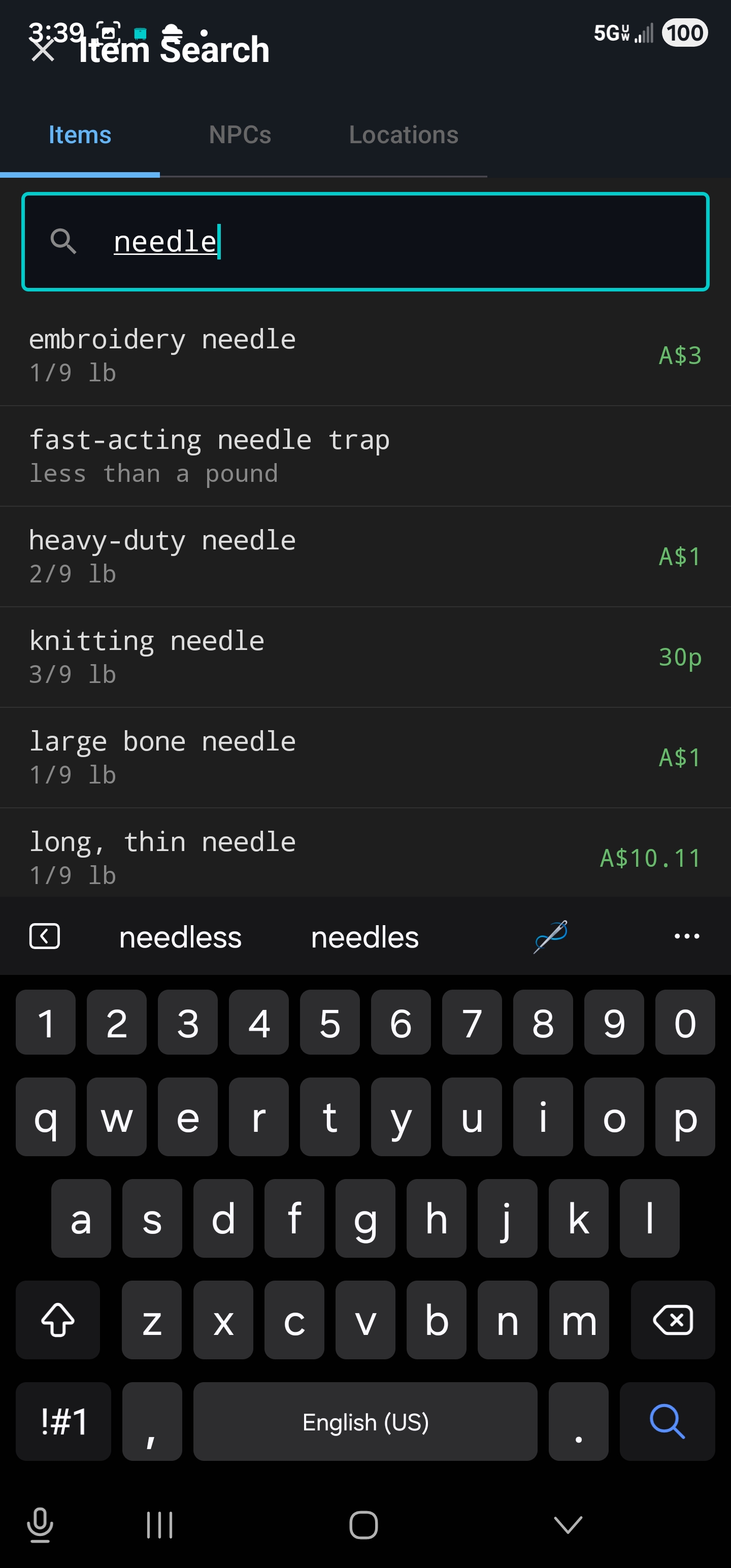 Luggage screenshot